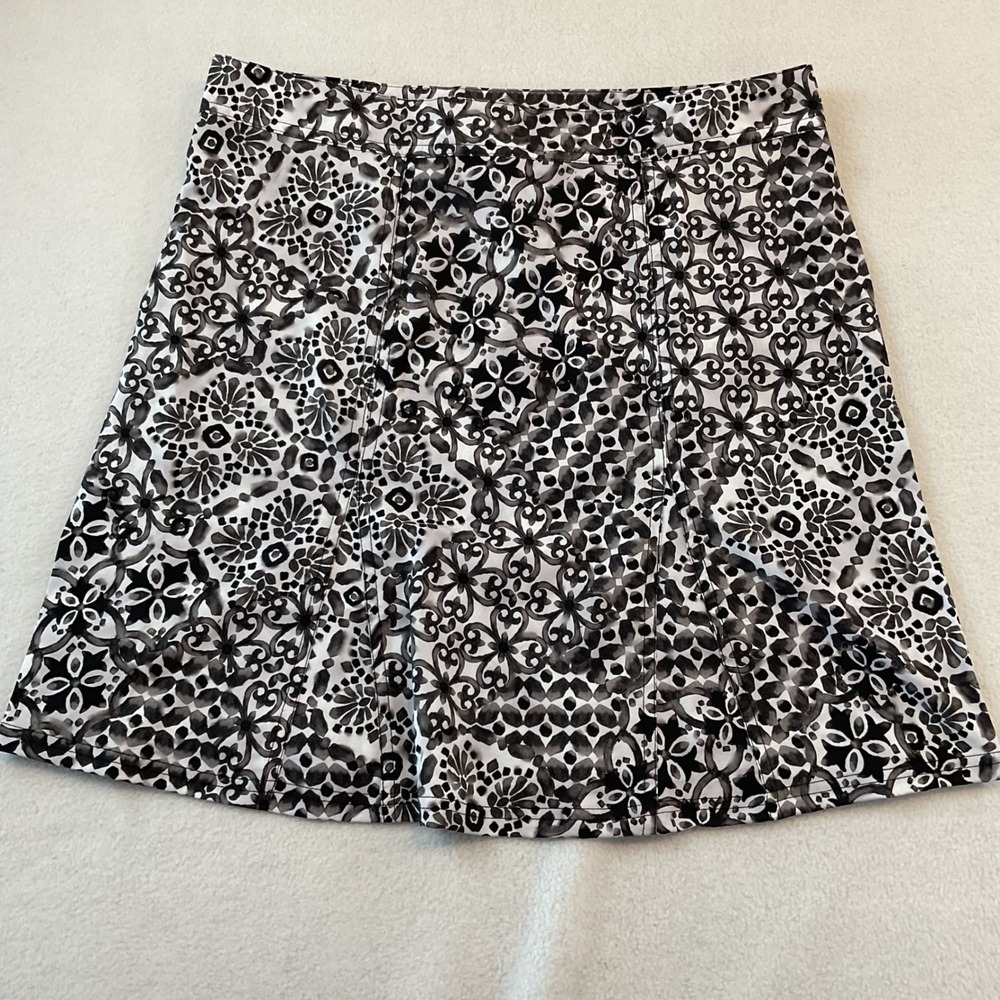 RipSkirt Hawaii Length 2 Wrap Skirt Mosaic Black White Large Swimsuit Coverup - Picture 4 of 9
